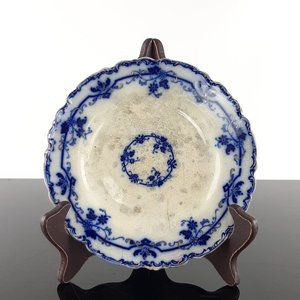 Antique Flow Blue Bread Plate Johnson Brothers Oxf
